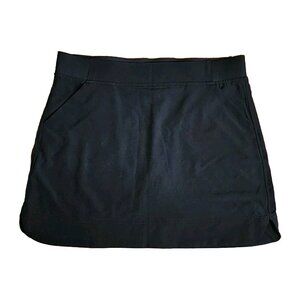 32 Degrees Skort Womens Size L Large‎ Solid All Black Pull On with Pockets